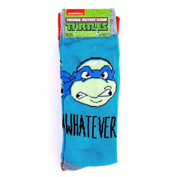 Teenage Mutant Ninja Turtles TMNT Crew Socks 2 Pairs Mens Womens Novelty Gift - Picture 2 of 7